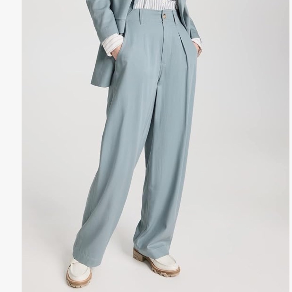 NWT Madewell The Neale Straight Leg Pant‎ in Drapeweave Overcast Size 0